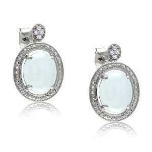   and Diamond Ear Pin Earrings, (.02 cttw, G H Color, I2 I3 Clarity