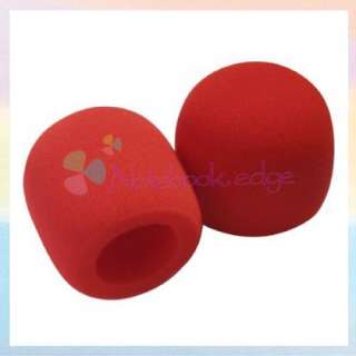 Red Microphone Grill Foam Cover Audio Mic Shield New  