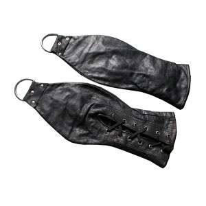   binder gloves restraint black 100 % top quality genuine heavy duty