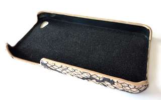   iPhone 4 4S Python Snake Designer Wood Cork Faceplate Phone Cover Case