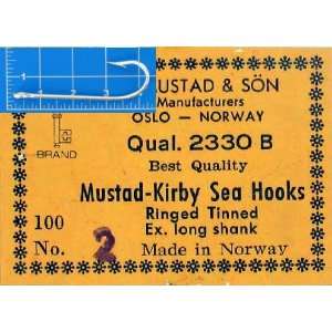  Mustad Fishing Hooks   Kirby Sea 2330 B Size 2 Qty100 