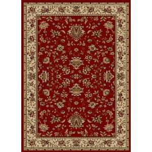  Como Red Traditional Floral Area Rug 5.30.: Home & Kitchen