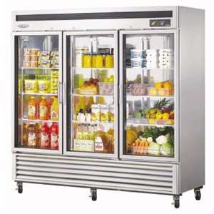 com Turbo Air MSR 72G 3 Glass Door Merchandiser Reach In Refrigerator 