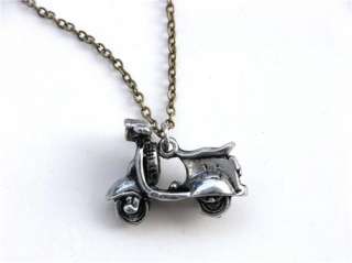 Lot of 12 SCOOTER VESPA Silver Rhodium Pendants Charms  