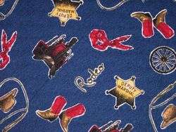 COWBOY RODEO FABRIC~Country Western~Saddles,Lasso &more  