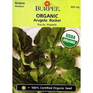   : Burpee Organic Arugula Rocket Seeds   800 mg: Patio, Lawn & Garden