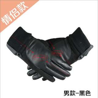   motorcycle Fleece Lined Driving Thermal Gloves Soft Feel Black Brown