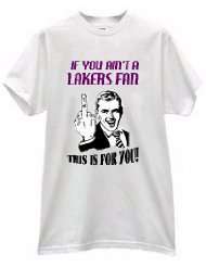 MAN FLIPPING BIRD MIDDLE FINGER IF YOU AINT A LAKERS FAN THIS IS FOR 