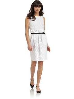Moschino Cheap And Chic   Belted Eyelet Dress