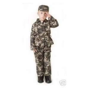  Army Soldier War Hero Boy Dressup Costume Halloween Size S 