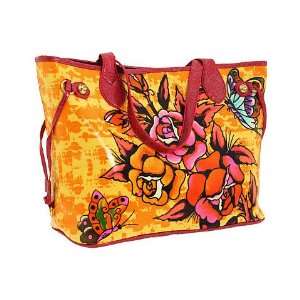 Ed Hardy Bag Baby Diaper Tote Bag Butterfly Rose Tattoo Design w 