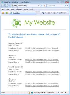 BroadCam Video Streaming Server , Broadcast Video  