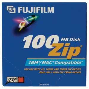  FUJI Disk, ZIP, 100MB, IBM/MAC dual Fmt 10 pack box 10/PK 