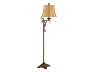 CBK Swing Arm Floor Lamp Bronze w/ Gold Shade 60 H 054798304987 
