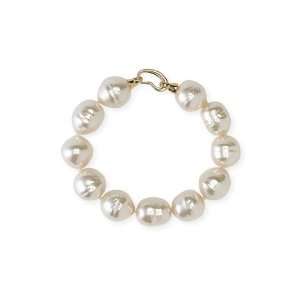  Majorica 14mm Baroque Pearl Single Row Bracelet Jewelry