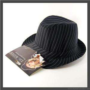 PIN STRIPE FEDORA Mafia GANGSTER Costume Accessory HAT  