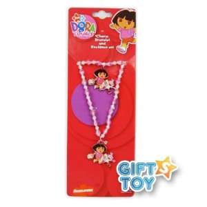  Nickelodeon Dora & Boots Charm Bracelet & Necklace Jewelry 