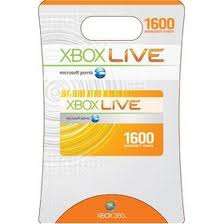 MICROSOFT POINTS CARD USA 1600 MS XBOX 360 LIVE GAMES FOR WINDOWS 