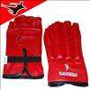 Black Pu leather MMA/wrestle gloves training gloves  
