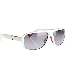 Prada Prada Sport white plastic aviator sunglasses