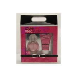  JOVAN PINK MUSK Perfume. 2 PC. GIFT SET ( COL SPRAY 1.0 oz 