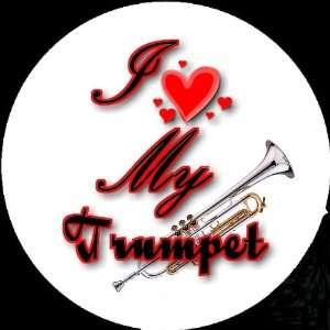   My Trumpet 2.25 inch Large Badge Style Round Keyring