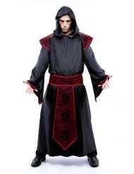 Mens Plus Size Theatre Costumes Gothic Priest Costume Goth Hooded Robe