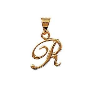  18K Gold Plated Letter R Initial Pendant Jewelry