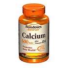Sundown Naturals Calcium plus Vitamin D3, 600mg, Tablets 120 ea
