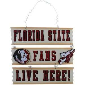   Florida State Seminoles (FSU) Fans Live Here Sign