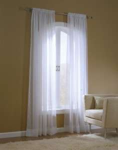 EMILY 59x84 Sheer Curtain panel Taupe color Voile  