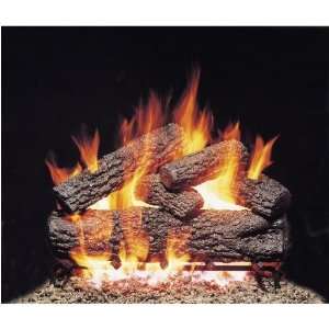   Oak Vented Propane Gas Log Set W/ G45 Burner And Variable Flame Remote