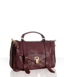 Proenza Schouler burgundy leather PS1 medium convertible satchel 