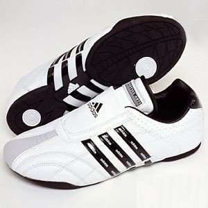 Adidas Adiluxe Martial Arts Sneaker (White with Black Stripes)   Size 