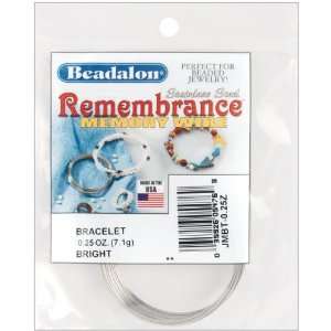  Beadalon Remembrance Memory Wire Bracelet, .62 Millimeter 