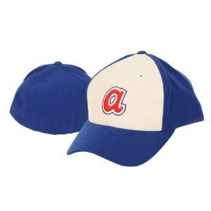 Atlanta Braves American Needle Flat Bill Baseball Hat   Blue / White 2 