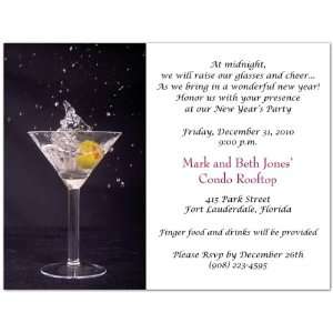 Martini New Years Party Invitations