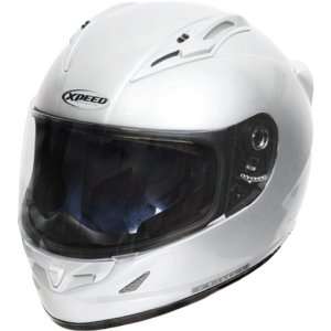 Xpeed Solid XF705 Street Bike Racing Motorcycle Helmet   Silver / 2X 