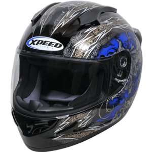   XF708 Street Bike Racing Motorcycle Helmet   Blue / Large: Automotive
