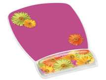  3M Mouse Pad with Gel Wrist Rest, Daisy Design (MW308DS 