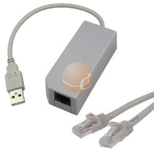 USB 10/100Mbps Ethernet Network Adapter + Gray Ethernet Cable CAT6   7 