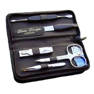  Dovo 5 Piece Manicure Kit in Calf Leather Case Beauty