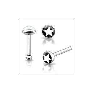  925 Silver Star logo Nose Stud Piercing Jewelry Jewelry