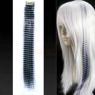 bidding on feather hair extensions clip on quantity 1 pc color gray 