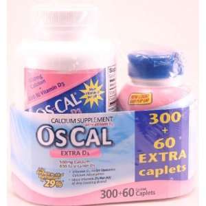  OS CAL Extra D3 Calcium Supplement   300ct plus 60 extra 