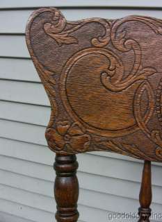   Antique Rocker Carved Oak Rocking Chair Ready for another 100+ Years