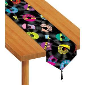 Printed Rock & Roll Table Runner Party Accessory (1 count) (1/Pkg 