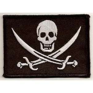   ROGER PIRATE Flag Embroidered Nice Vest Patch 