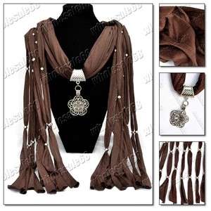 NEW Fashion jewelry Scarves long cotton necklace pendant women Scarf 