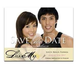   130 Save the Date Cards   Water Lilies Pink & White